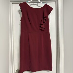 Women’s burgundy sleeveless dress